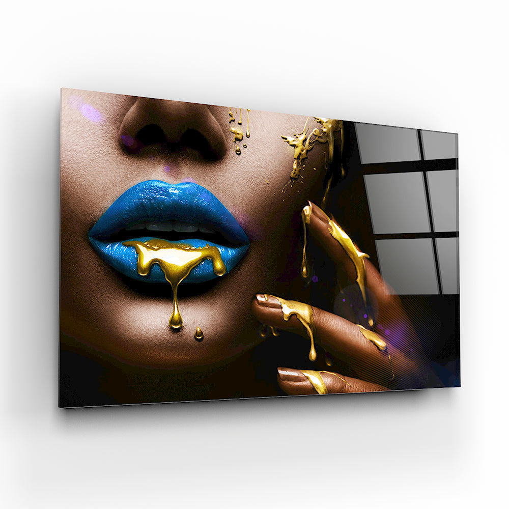 Dripping Lips Blue