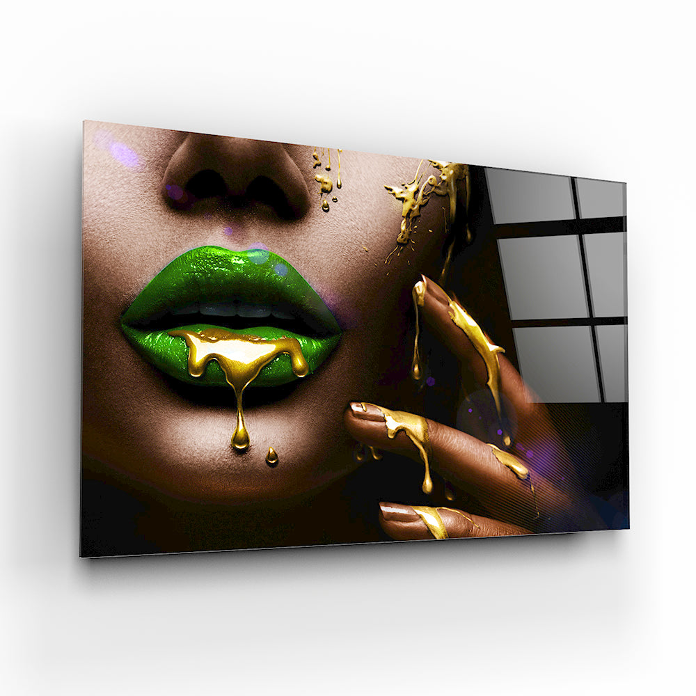 Dripping Lips Green