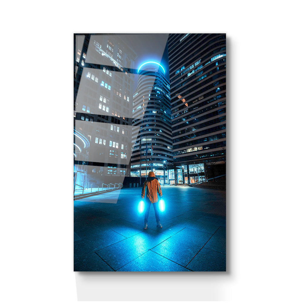 Neon Blue Tower